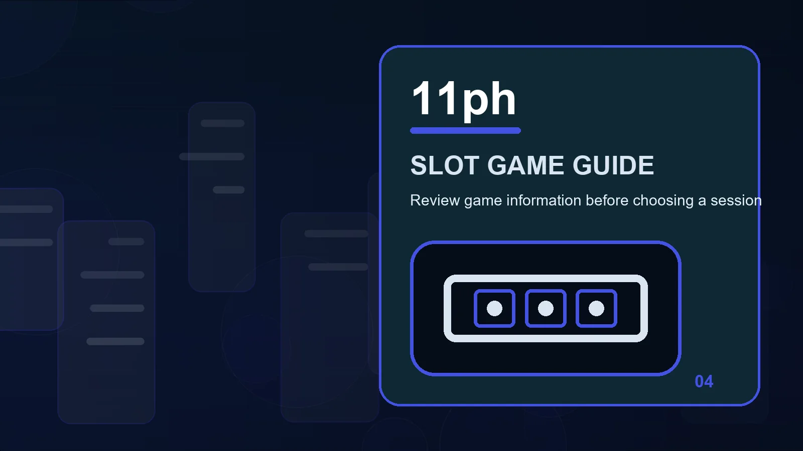 11ph slots illustration for read session timer before moving forward