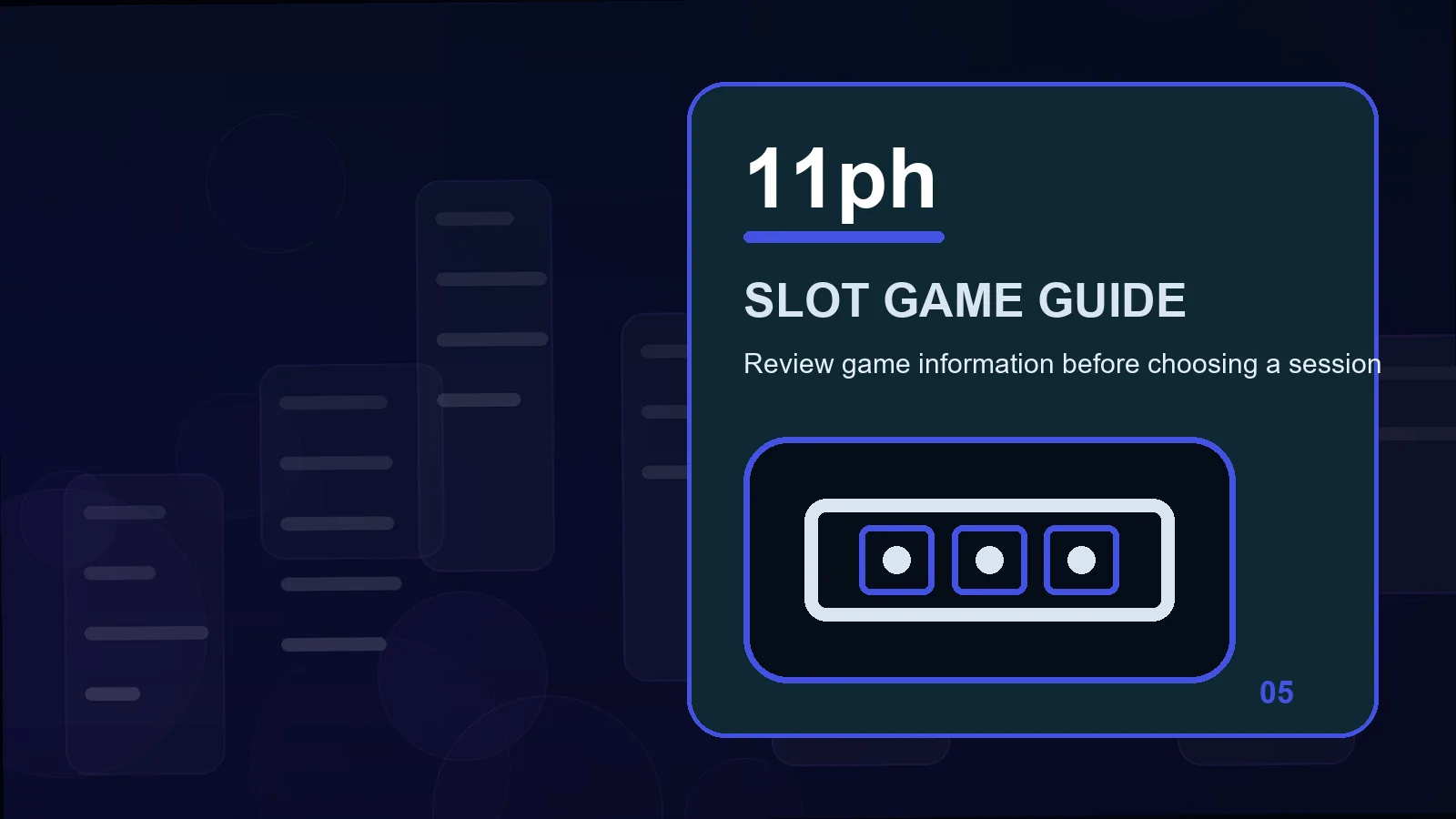 11ph slots illustration for how to review paytable before the next step